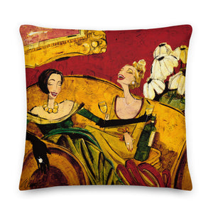 Women and Wine Pillows 22"x 22"