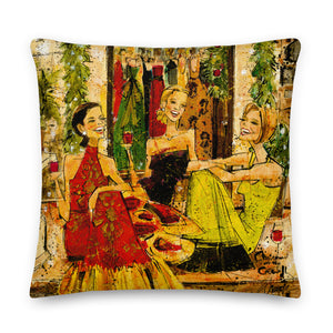 Women and Wine Pillows 22"x 22"