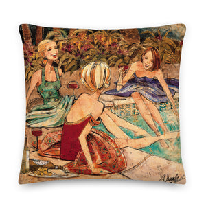 Women and Wine Pillows 22"x 22"