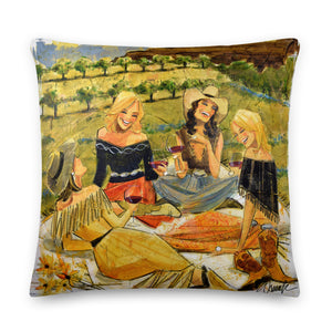 Women and Wine Pillows 22"x 22"