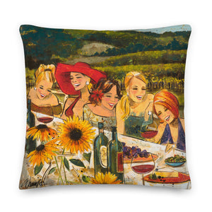 Women and Wine Pillows 22"x 22"